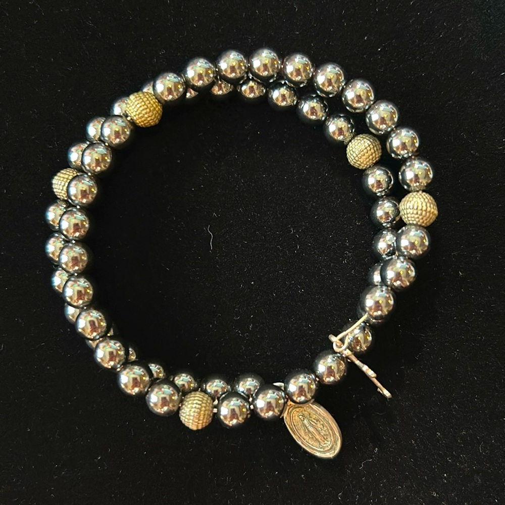 Hematite Rosary Bracelet